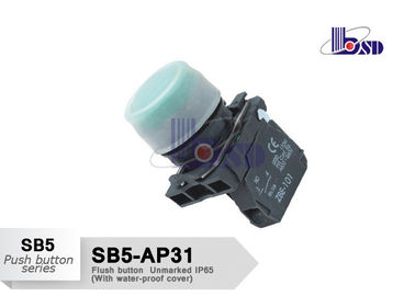 Illuminated  Green  Flast  Push Button Switch SB5 Series For Using As Warning Signals