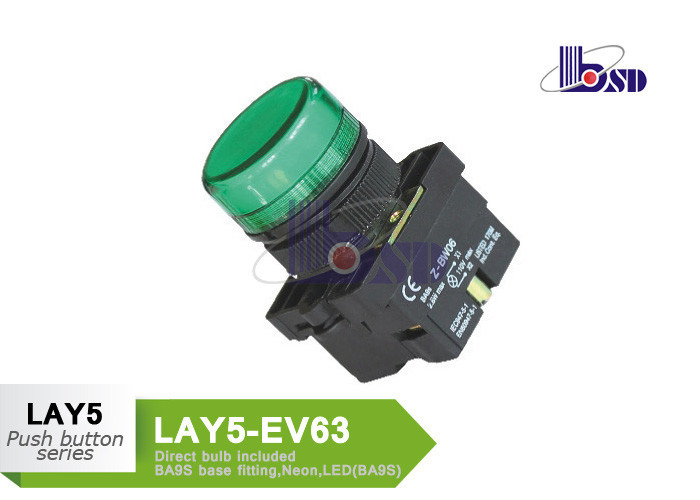 LAY5（XB2）-EV63 green color push button swithes with LED direct bulb ...