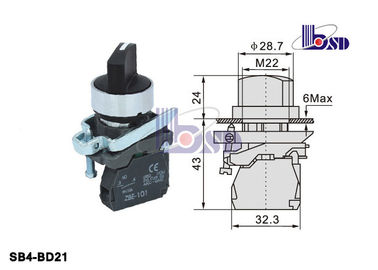 660V Black Push Button Switch SB4 Series Control Selector Switch OEM Service