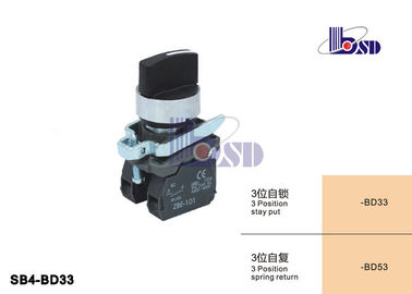 Handle  Black  Push Button Switch SB4 Series Standard Selector Switch On Off