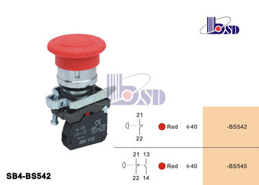 Industrial Red Mushroom Switch Emergency Push Switch 50hz Lamp Beads SB4-BS542