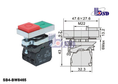 Electronic Square Push Button On Off Switch Red And  Green  OEM Service