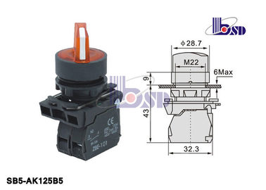 Commercial Handle Knob Push Button Switch SB5 Series / Lockable Selector Switch