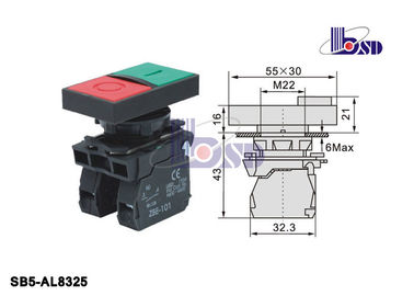 Industrial Flat Momentary Switch Electric Buttons And Switches 50hz Lamp Beads