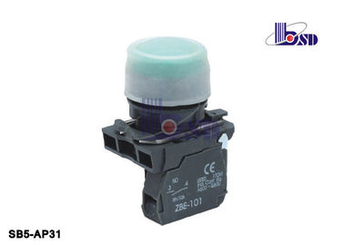 Illuminated  Green  Flast  Push Button Switch SB5 Series For Using As Warning Signals