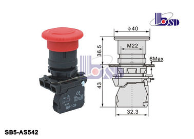 Professional Emergency Stop Switch  Mushroom Switch Emergency  Altitude ≤2000m