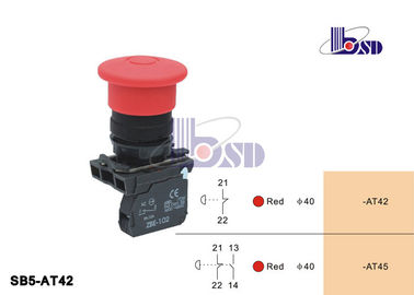 Emergency Mushroom Head Push Button Switch SB5 Series 50hz Lamp Beads